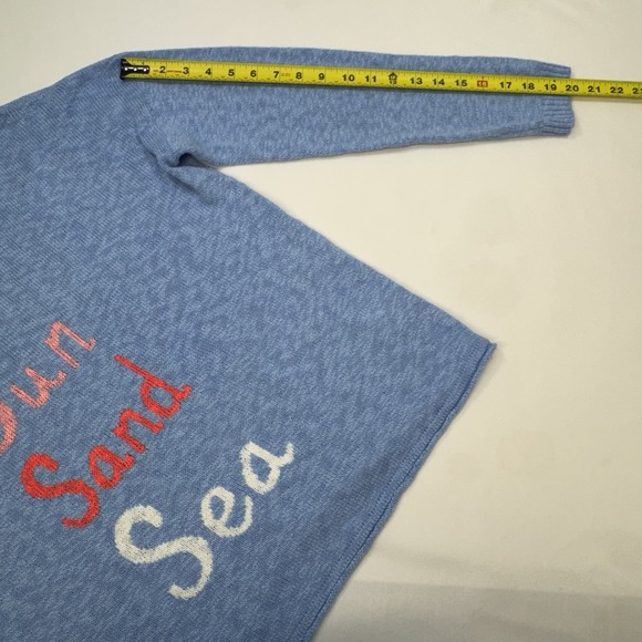 LILLY PULITZER Womens Sz L Pippy Sweater Blue Peri Sun Sand Sea NWOT $138 Preppy - Picture 13 of 13